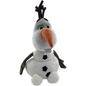 Disney Olaf Frozen Plush 14" Stuffed Snowman Doll White Blue Sitting Soft Toy